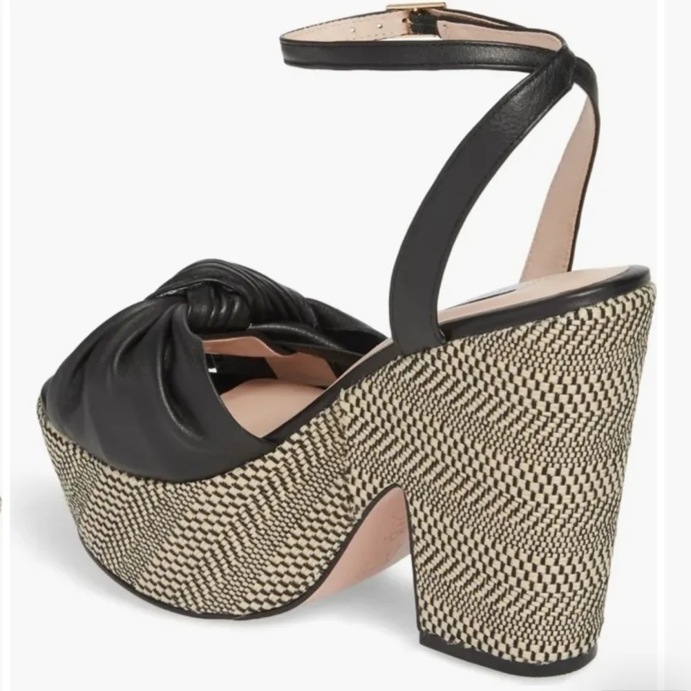 James Chan retro bow platform sandals